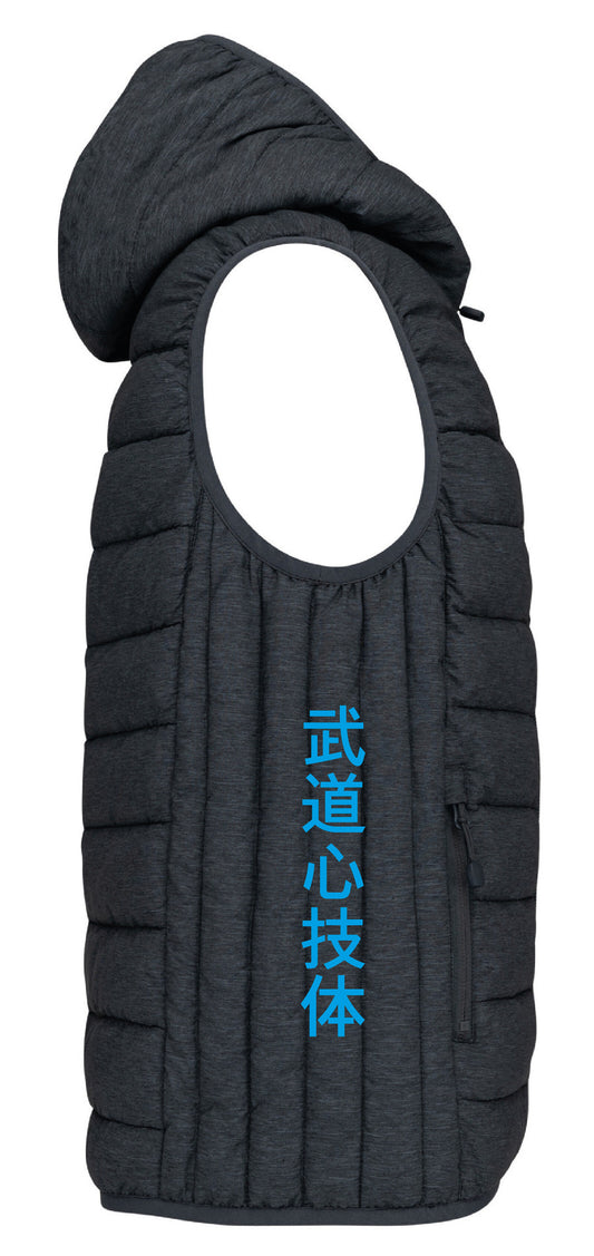 Bodywarmer à capuche Gris IPPON STAR BUDO SHIN GI TAI