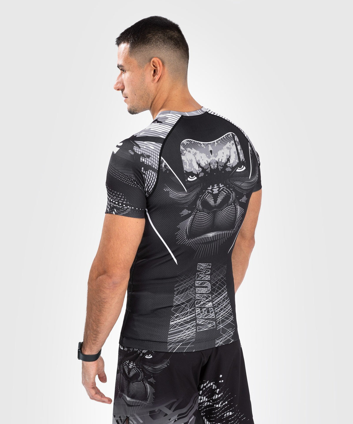 Rashguard Venum Gorilla Jungle manches courtes noir / blanc