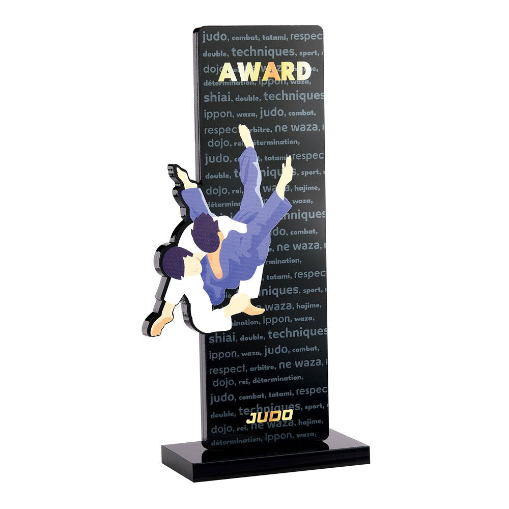 Trophée acrylique noir judo