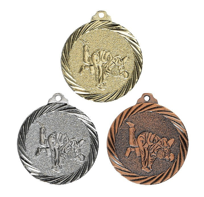 médaille frappée judo or / argent / bronze