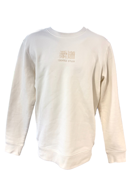 Sweat col rond IPPON STAR "DO" - Blanc cassé