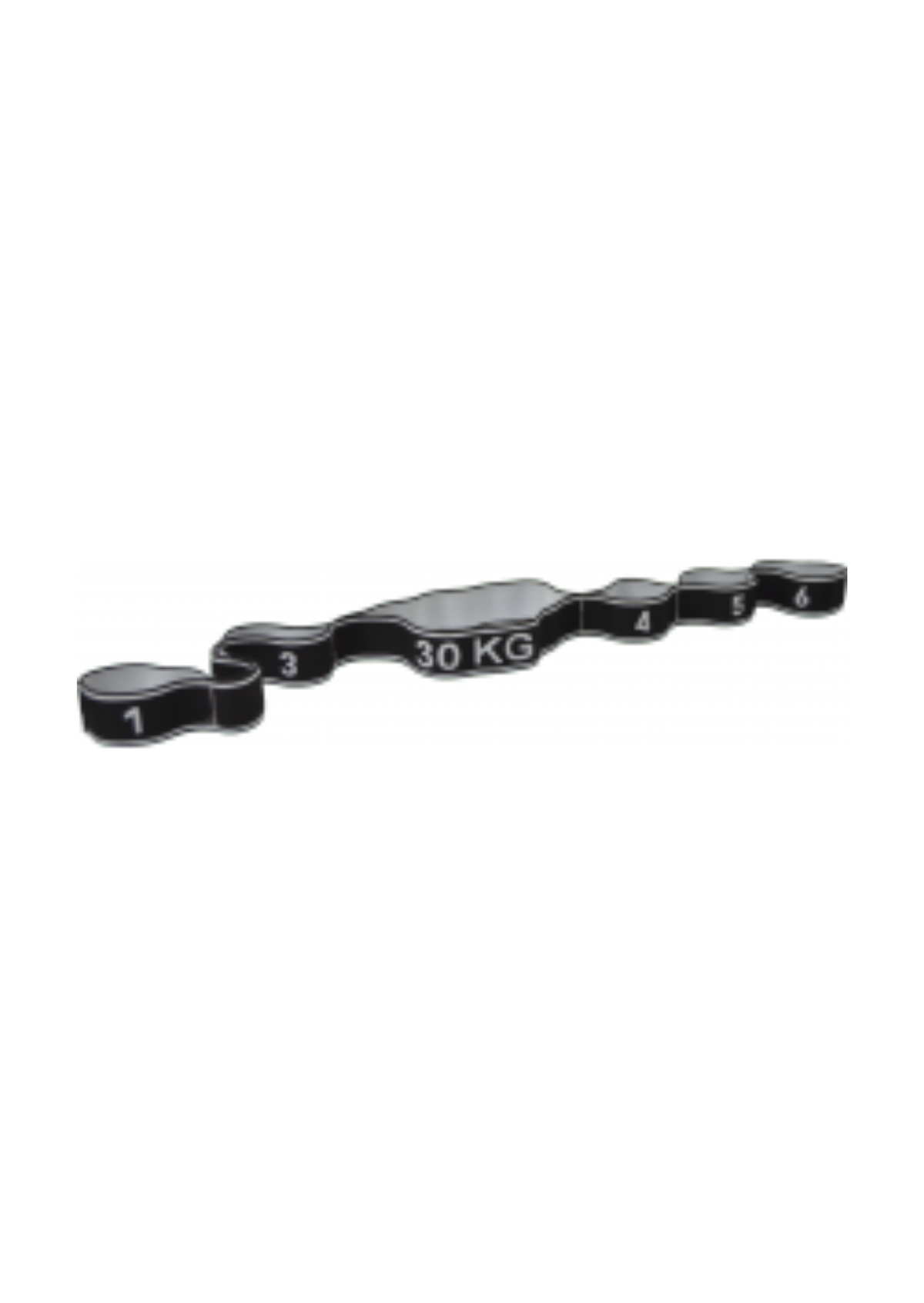 Bande élastique fitness FORCE 30 - Noir/Blanc