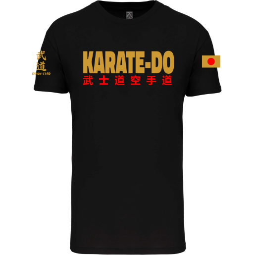 T-shirt Bio Noir IPPON STAR KARATE OR
