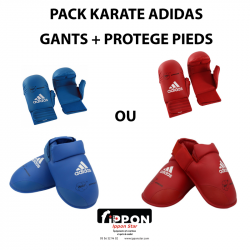 Pack Karaté Adidas Gants + protège-pieds