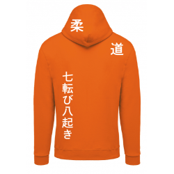 SWEAT CAPUCHE ORANGE JUDO Nanakorobiyaoki