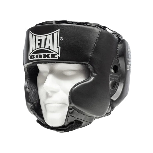 CASQUE ENTRAINEMENT PU METAL BOXE - NOIR - ADULTE