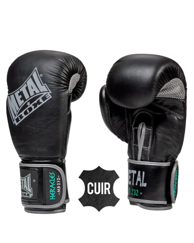 GANTS CUIR METAL BOXE HERACLES