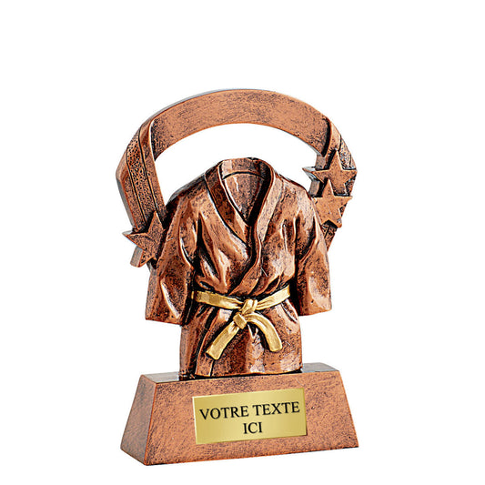 Trophée en résine Kimono  H.11 cm, BRONZE