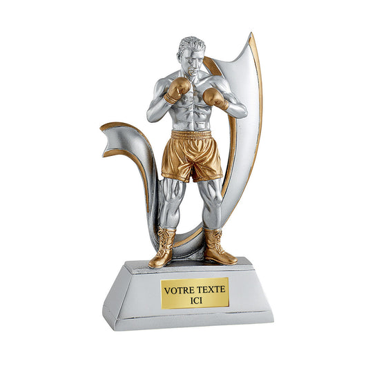 Trophée en résine Boxeur  H.20 cm