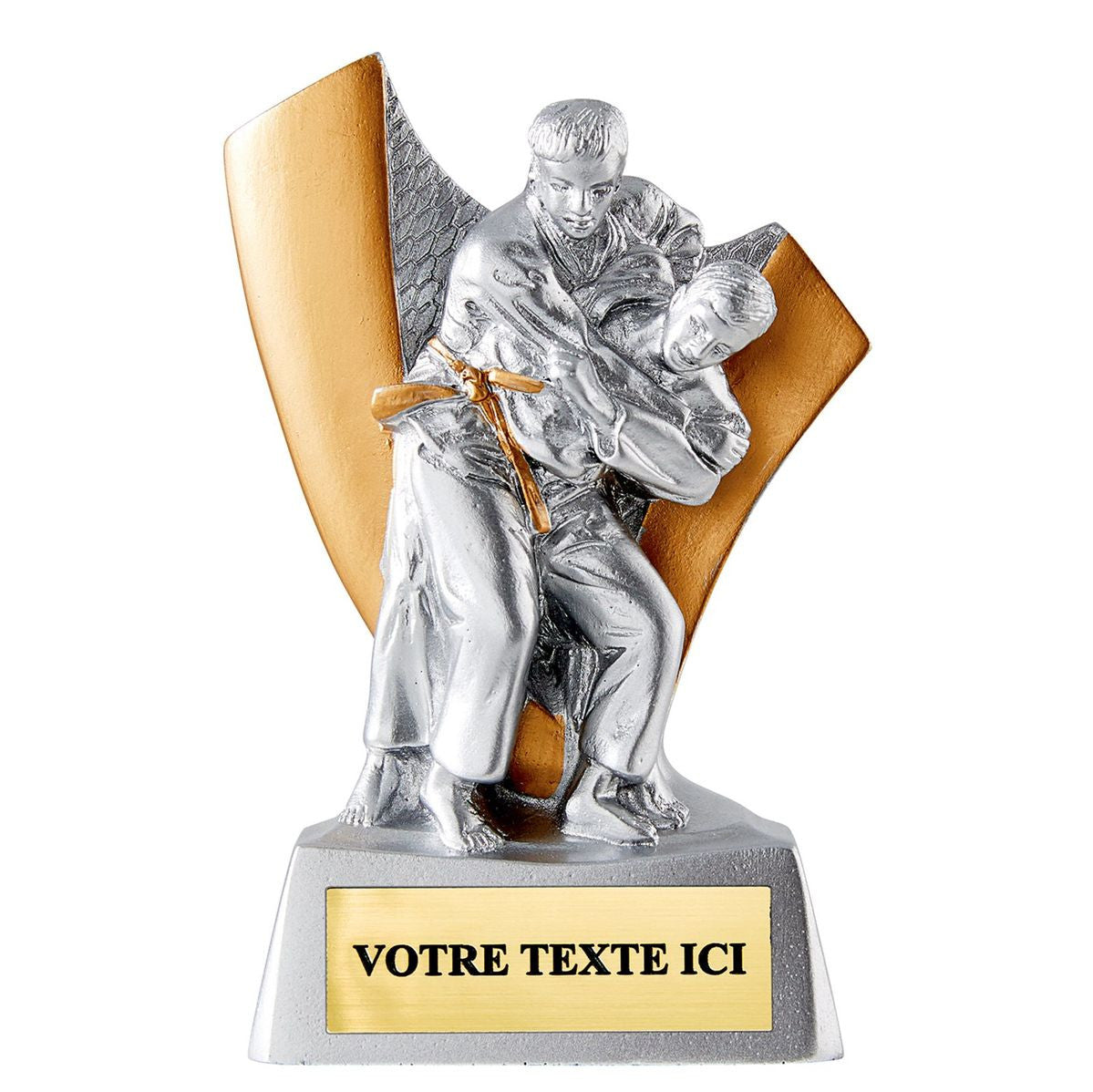 Petit trophée en résine Judokas  H.10 cm