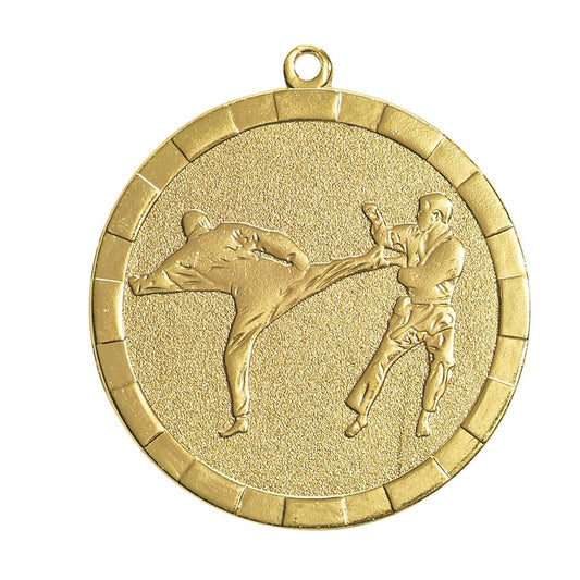 Médaille frappée fer Karaté, 50mm, OR