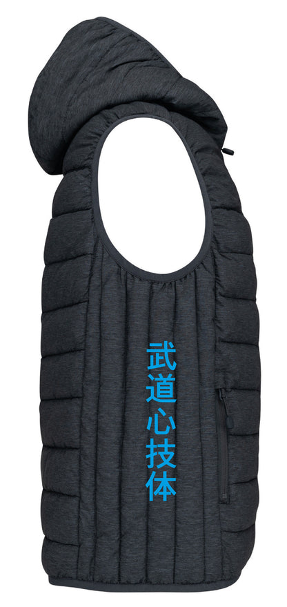 Bodywarmer à capuche Gris IPPON STAR BUDO SHIN GI TAI