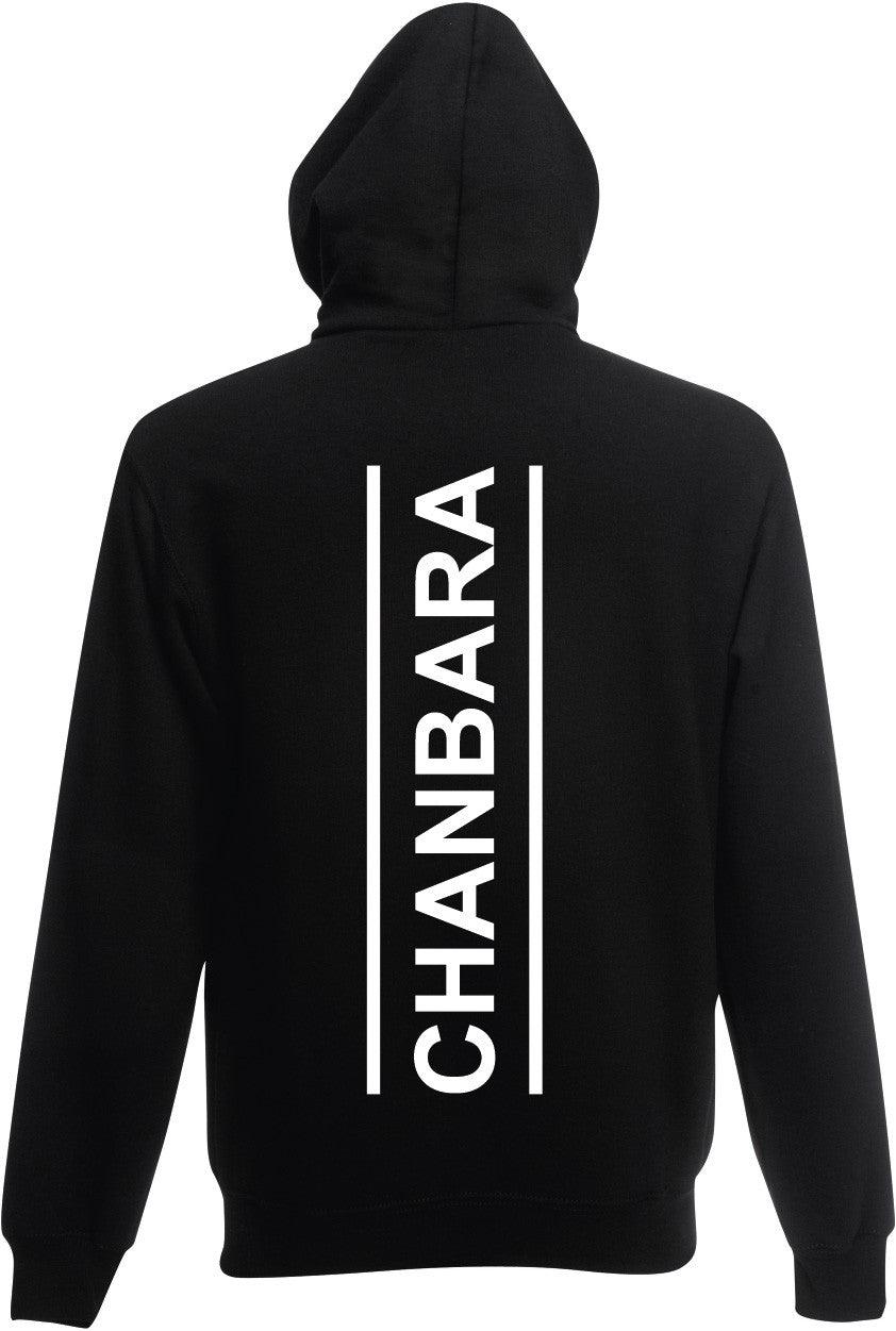 SWEAT CAPUCHE ZIPPE NOIR CHANBARA