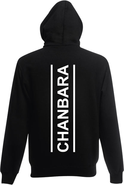 SWEAT CAPUCHE ZIPPE NOIR CHANBARA