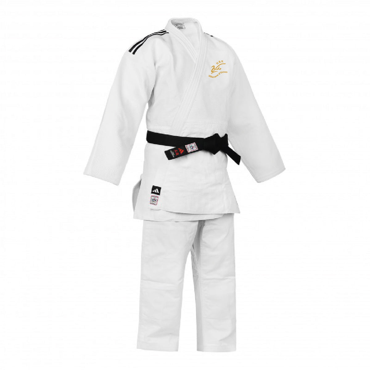 Kimono IJF Champion III coupe slim Adidas - Avec logo USV Judo