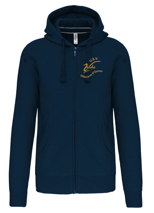 Sweat zippé à capuche Adulte - Avec logo USV Judo