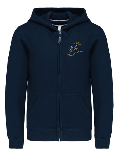 Sweat zippé à capuche Enfant -  Avec logo USV Judo