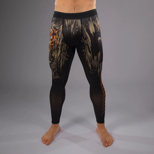 Pantalon de Compression Tiger Venum - Noir/Orange Néon