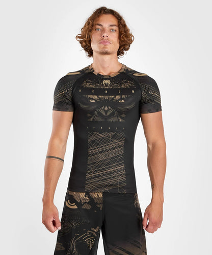 Rashguard à Manches Courtes Venum Gorilla Jungle - Noir/Sable