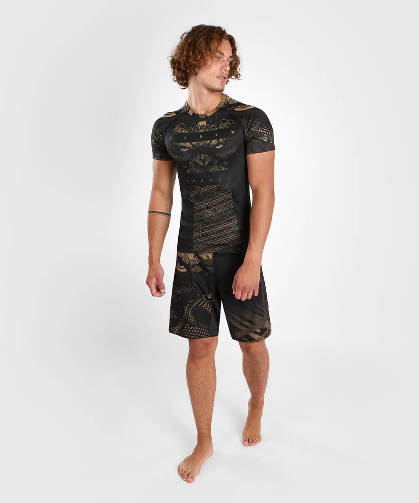 Rashguard à Manches Courtes Venum Gorilla Jungle - Noir/Sable