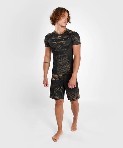 Rashguard à Manches Courtes Venum Gorilla Jungle - Noir/Sable