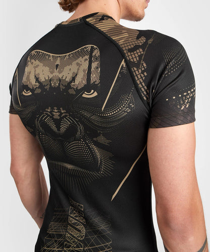 Rashguard à Manches Courtes Venum Gorilla Jungle - Noir/Sable