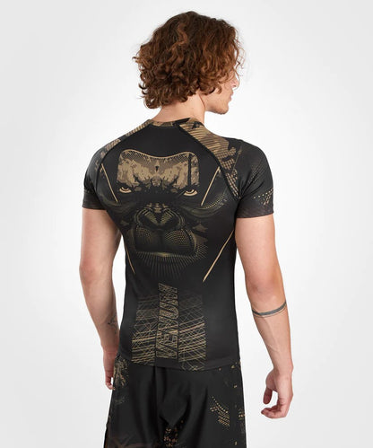Rashguard à Manches Courtes Venum Gorilla Jungle - Noir/Sable