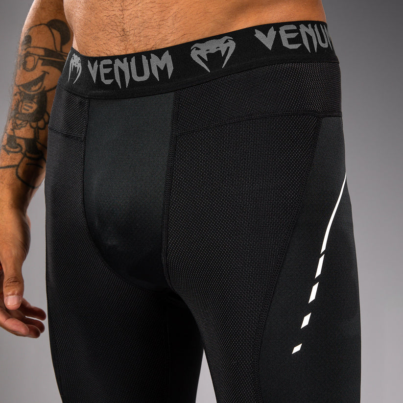 Pantalon de Compression Adrenaline Venum – Noir/Gris Argenté