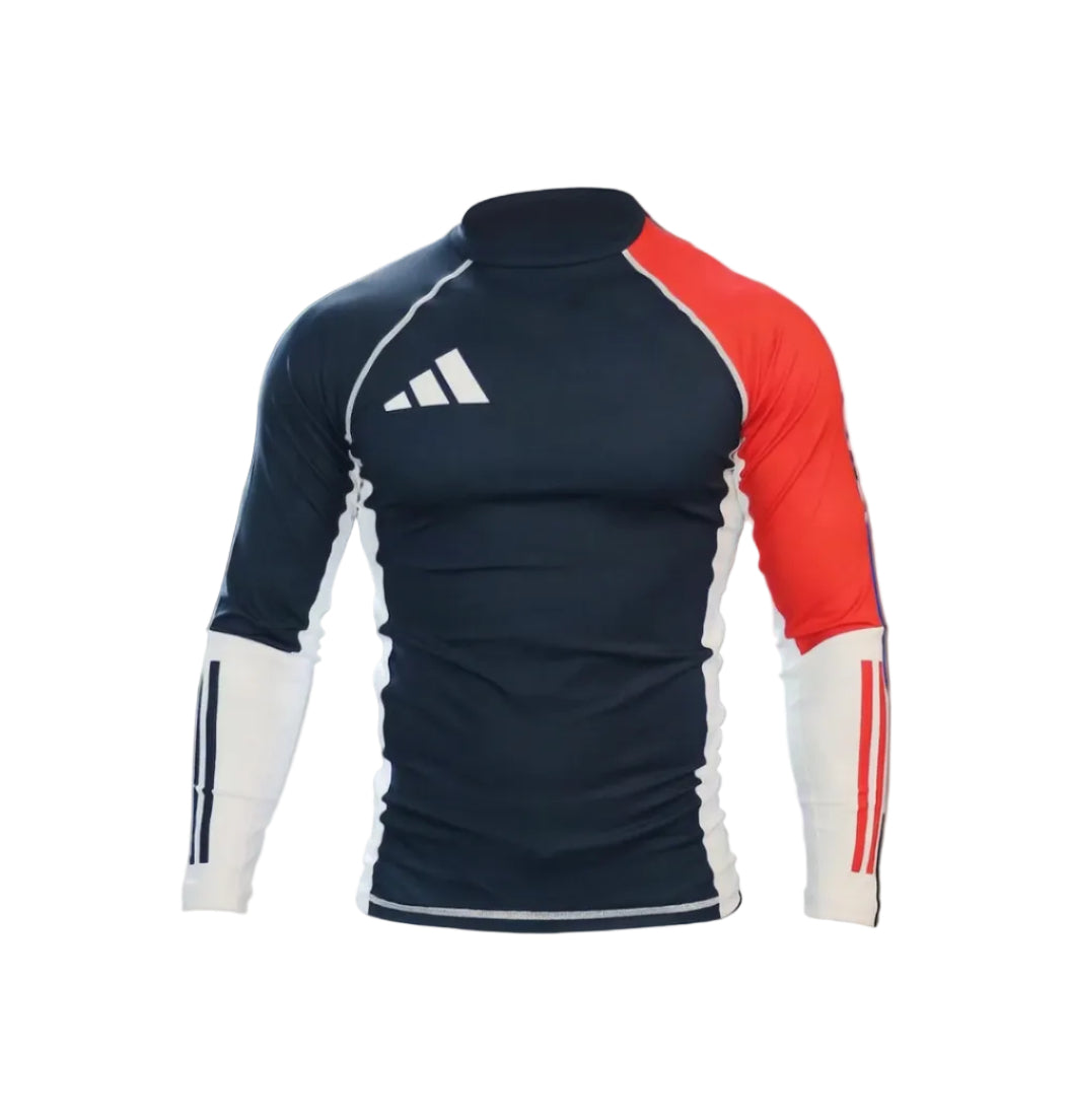 Rashguard ADIDAS Bleu Blanc Rouge Manches longues