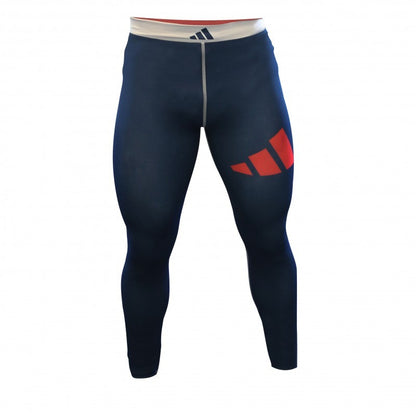 Pantalon de compression ADIDAS bleu blanc rouge