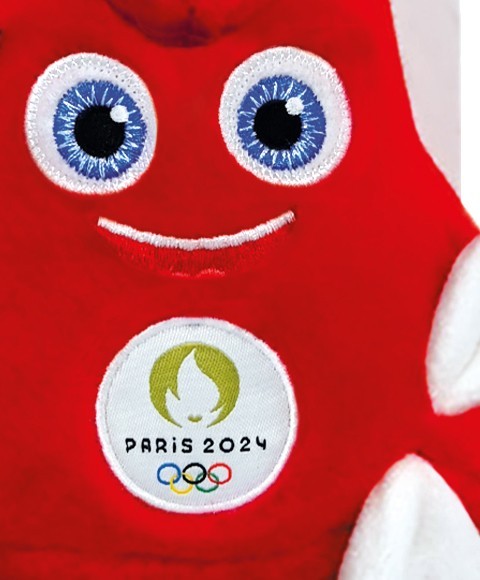 Peluche mascotte JO 2024 avec Doudou - 22 cm