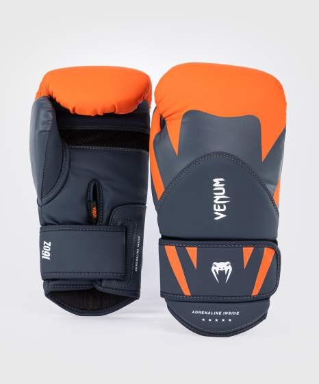 Gants de boxe Venum Challenger 4.0 - Orange/Bleu marine