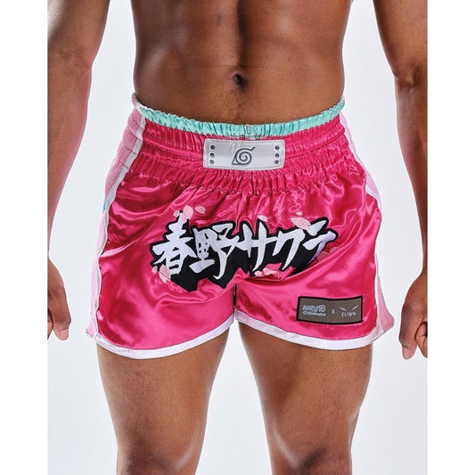 Short de Boxe Thaï NARUTO X ELION SAKURA Rouge