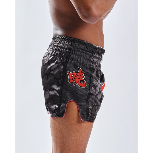 Short de Boxe Thaï NARUTO X ELION AKATSUKI Noir/Rouge