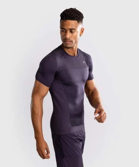 Rashguard à Manches Courtes Venum G-Fit Air pour Hommes - Violet Intense