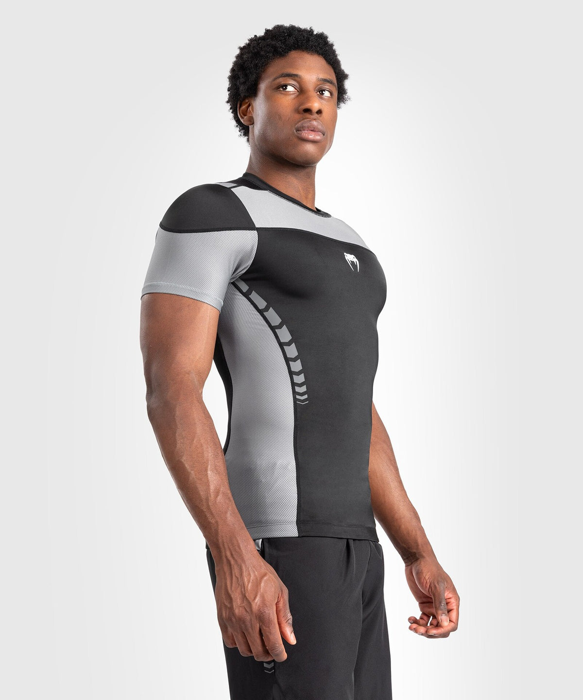 Rashguard Venum Tempest manches courtes - gris noir