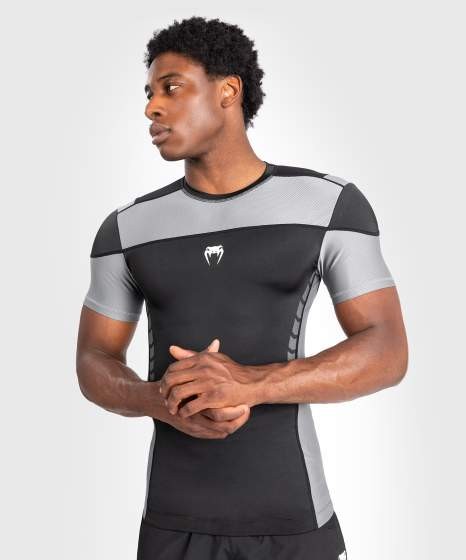 Rashguard Venum Tempest manches courtes - gris noir