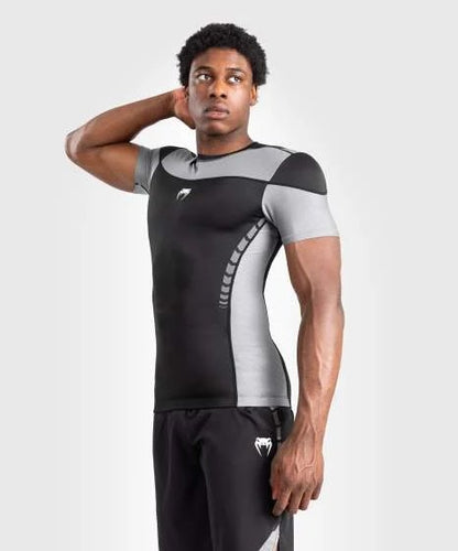 Rashguard Venum Tempest manches courtes - gris noir