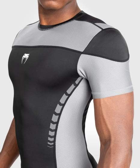 Rashguard Venum Tempest manches courtes - gris noir