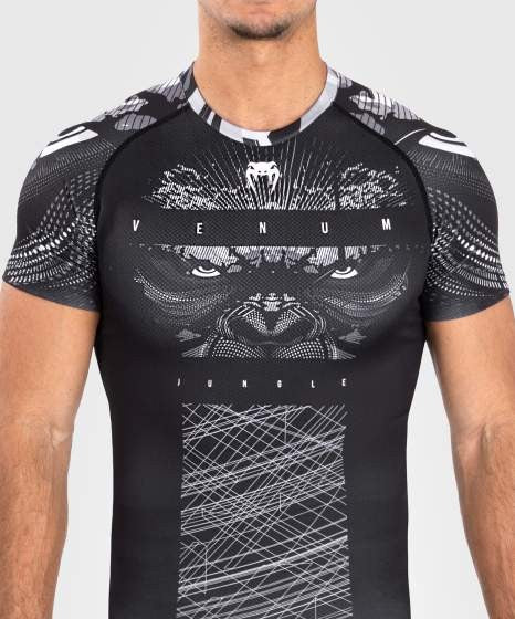Rashguard Venum Gorilla Jungle manches courtes noir / blanc