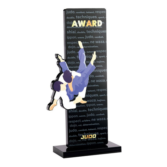 Trophée acrylique noir judo