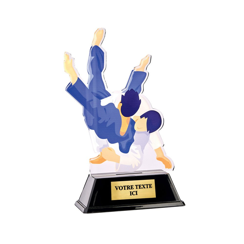 trophée acrylique judo