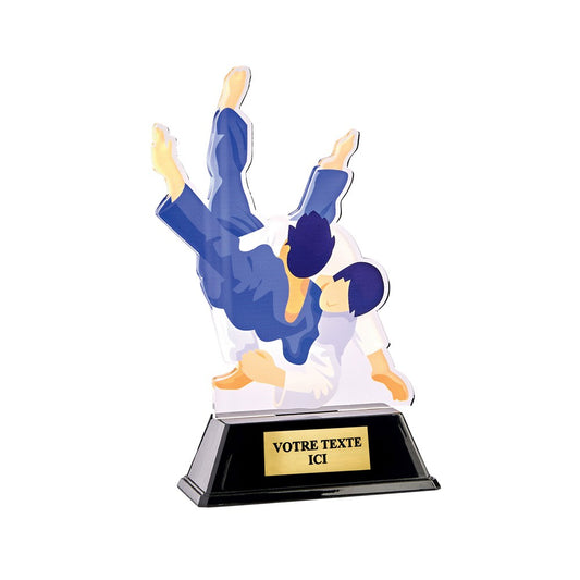 trophée acrylique judo