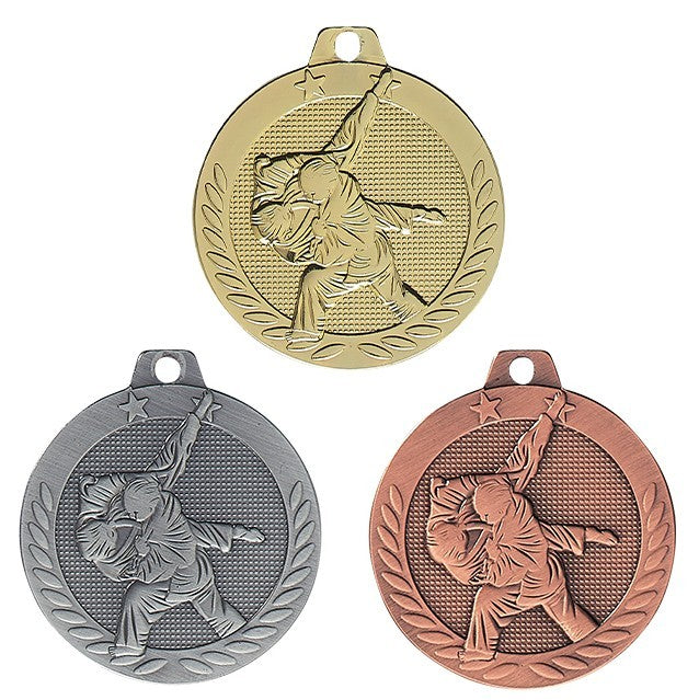 médaille frappée judo or / argent / bronze