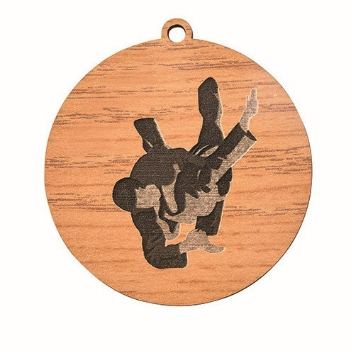 médaille en bois Judo