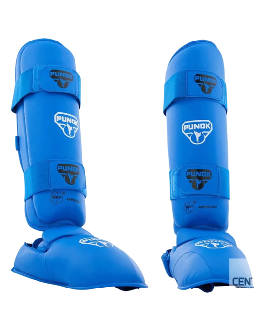Protège-tibia pied PUNOK WKF Bleu