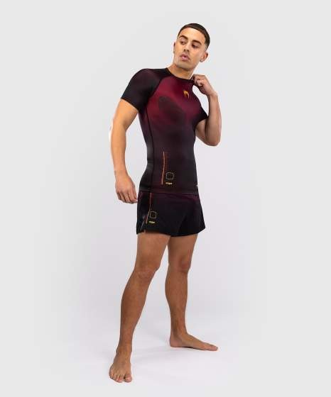 Rashguard Manches Courtes Venum Tactical XT- Noir/Bordeaux/Or