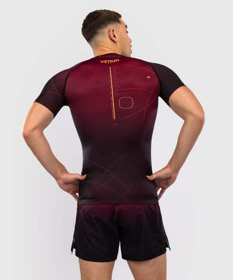 Rashguard Manches Courtes Venum Tactical XT- Noir/Bordeaux/Or
