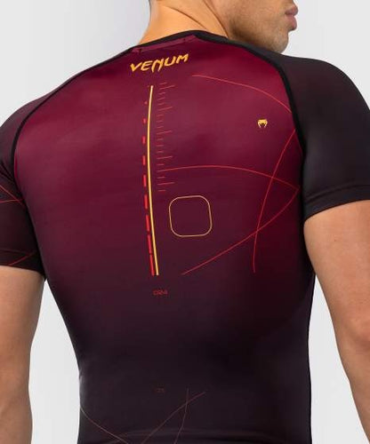 Rashguard Manches Courtes Venum Tactical XT- Noir/Bordeaux/Or