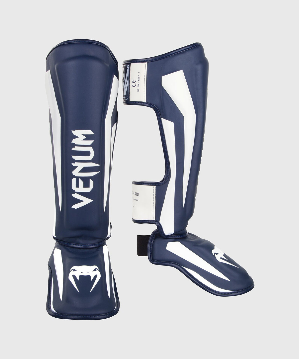 Protège-tibias Venum Elite - Bleu Marine/Blanc
